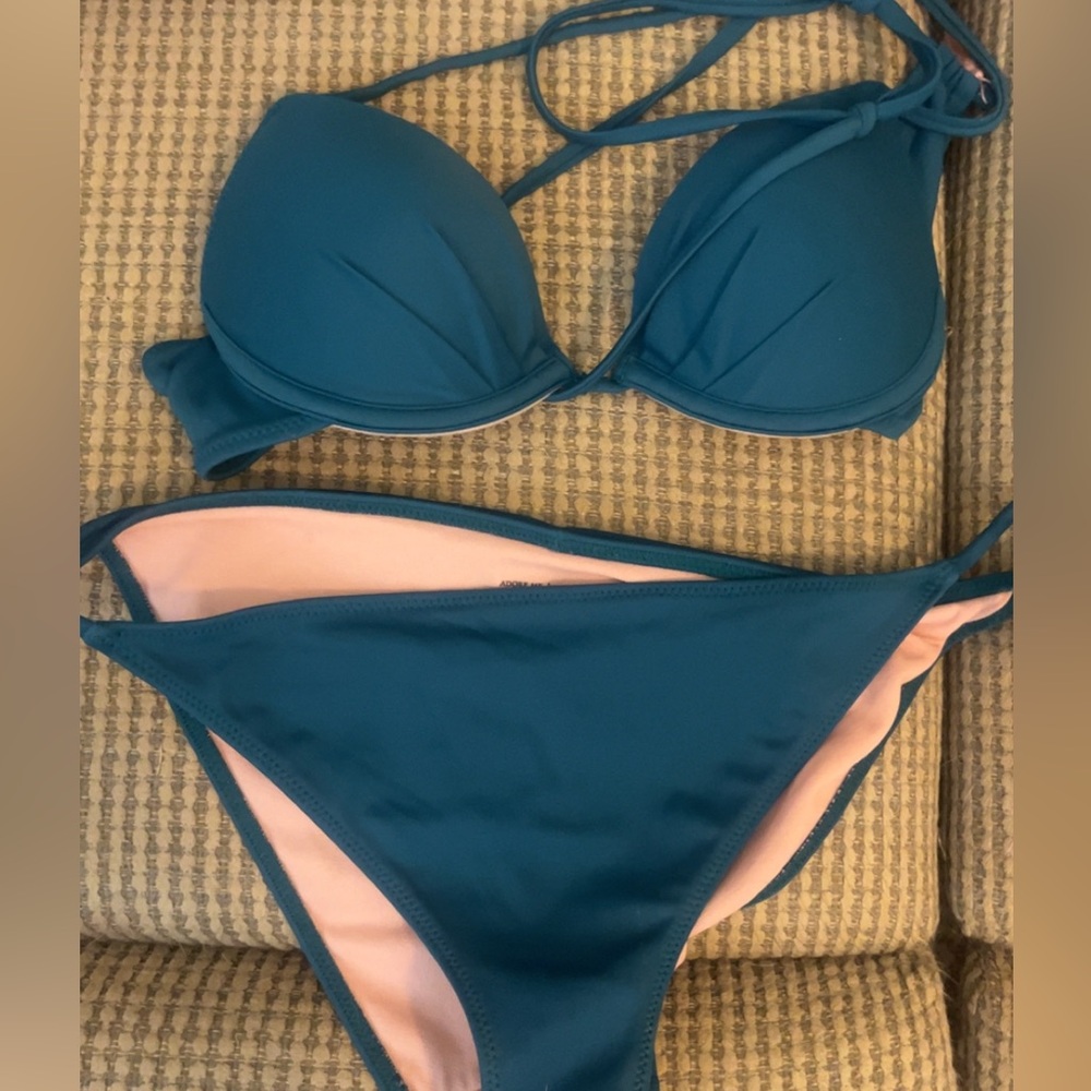 Teal Adore Me Bikini Set